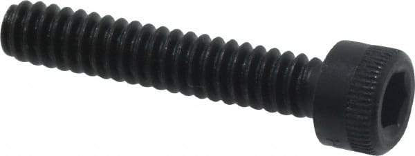 Made in USA - #6-32 UNC Hex Socket Drive, Socket Cap Screw - Alloy Steel, Black Oxide Finish, Fully Threaded, 3/4" Length Under Head - Industrial Tool & Supply