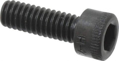 Made in USA - #8-32 UNC Hex Socket Drive, Socket Cap Screw - Alloy Steel, Black Oxide Finish, Fully Threaded, 1/2" Length Under Head - Industrial Tool & Supply