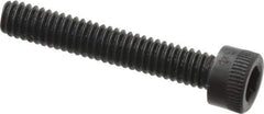 Made in USA - #8-32 UNC Hex Socket Drive, Socket Cap Screw - Alloy Steel, Black Oxide Finish, Fully Threaded, 1" Length Under Head - Industrial Tool & Supply
