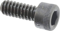 Made in USA - #10-24 UNC Hex Socket Drive, Socket Cap Screw - Alloy Steel, Black Oxide Finish, Fully Threaded, 1/2" Length Under Head - Industrial Tool & Supply