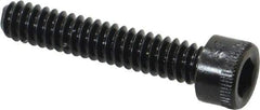 Made in USA - #10-24 UNC Hex Socket Drive, Socket Cap Screw - Alloy Steel, Black Oxide Finish, Fully Threaded, 1" Length Under Head - Industrial Tool & Supply