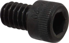 Made in USA - 1/4-20 UNC Hex Socket Drive, Socket Cap Screw - Alloy Steel, Black Oxide Finish, Fully Threaded, 3/8" Length Under Head - Industrial Tool & Supply