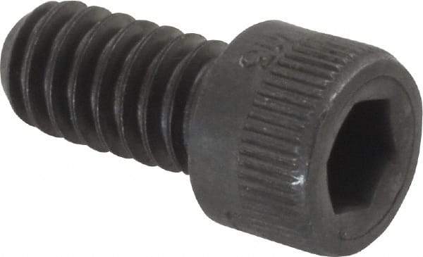 Made in USA - 1/4-20 UNC Hex Socket Drive, Socket Cap Screw - Alloy Steel, Black Oxide Finish, Fully Threaded, 1/2" Length Under Head - Industrial Tool & Supply