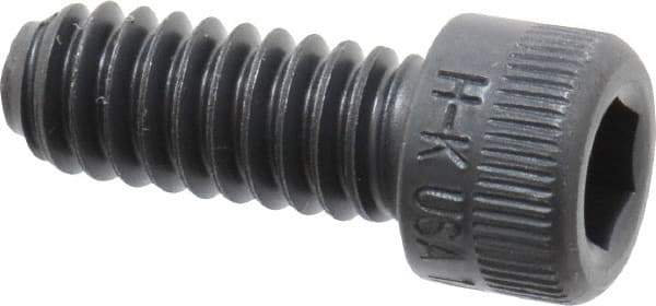 Made in USA - 1/4-20 UNC Hex Socket Drive, Socket Cap Screw - Alloy Steel, Black Oxide Finish, Fully Threaded, 5/8" Length Under Head - Industrial Tool & Supply
