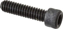 Made in USA - 1/4-20 UNC Hex Socket Drive, Socket Cap Screw - Alloy Steel, Black Oxide Finish, Fully Threaded, 1" Length Under Head - Industrial Tool & Supply