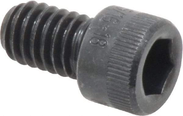 Made in USA - 5/16-18 UNC Hex Socket Drive, Socket Cap Screw - Alloy Steel, Black Oxide Finish, Fully Threaded, 1/2" Length Under Head - Industrial Tool & Supply