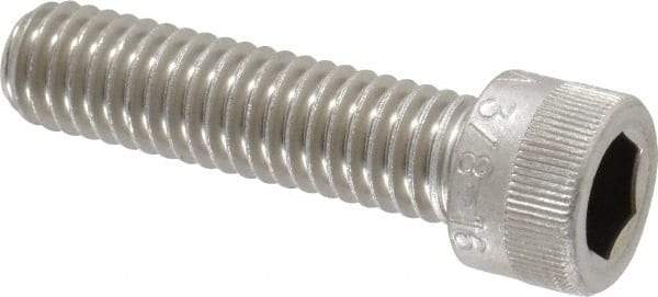 Holo-Krome - 3/8-16 UNC Hex Socket Drive, Socket Cap Screw - Grade 18-8 Stainless Steel, Passivated Finish, Fully Threaded, 1-1/2" Length Under Head - Industrial Tool & Supply