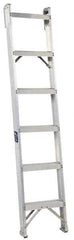 Louisville - 10 Steps, 10' High, Type IA Rating, Aluminum Shelf Ladder - 300 Lb Capacity, 15-1/4" Base Width - Industrial Tool & Supply