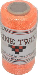 Value Collection - Nylon Braided Twine - 110 Lbs. Breaking Strength, Orange - Industrial Tool & Supply