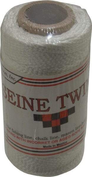 Value Collection - Nylon Braided Twine - 155 Lbs. Breaking Strength, Natural (Color) - Industrial Tool & Supply