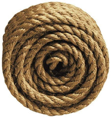 Value Collection - 100' Max Length Sisal Twisted Rope - 1/4" Diam, 48 Lb Capacity - Industrial Tool & Supply