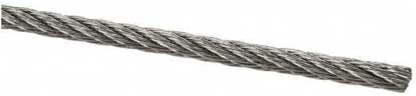 3/32 Inch Diameter Aircraft Cable Wire 1,000 Lbs. Breaking Strength, 7 x 19 Strand Core