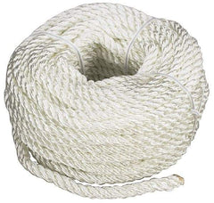 Value Collection - 100' Max Length Nylon Twisted Rope - 3/8" Diam, 278 Lb Capacity - Industrial Tool & Supply