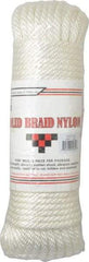 Value Collection - 100' Max Length Nylon Braided Cord - 3/8" Diam, 2,500 Lb Capacity - Industrial Tool & Supply