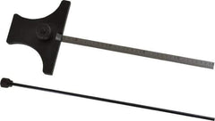 SPI - 0 to 6 Inch Rule Measurement Range, 30 to 60° Angle Measurement Range, Hardened Steel (Head); Stainless Steel (Rule) Depth and Angle Gage - 60° Angle Graduation, 2-1/2 Inch Long Base, 7/32 Inch Wide Rule, 1/64; 1/32 Inch Rule Graduation - Industrial Tool & Supply