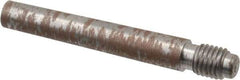 Value Collection - Size 4, 0.248" Large End Diam, Uncoated Steel 1/4-28 Threaded Taper Pin - Grade C-12L14, 1-1/2 Pin Length - Industrial Tool & Supply