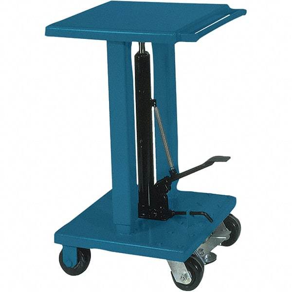 Wesco Industrial Products - 500 Lb Capacity Manual Hydraulic Post Lift Table - 30-1/2" to 47-1/2" Lift Height, 18" Platform Length x 18" Platform Width - Industrial Tool & Supply