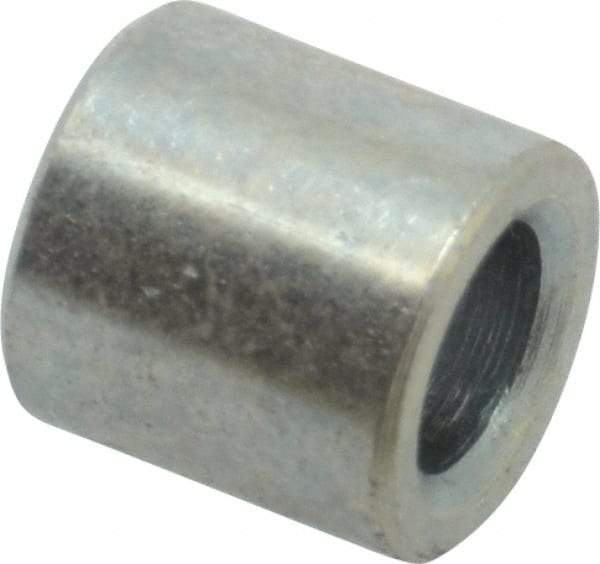 Electro Hardware - 0.219" ID x 3/8" OD, #12 Screw, Grade 2 Steel Female Unthreaded Circuit Board Spacer - Round Body, Zinc-Plated Finish, 3/8" OAL - Industrial Tool & Supply