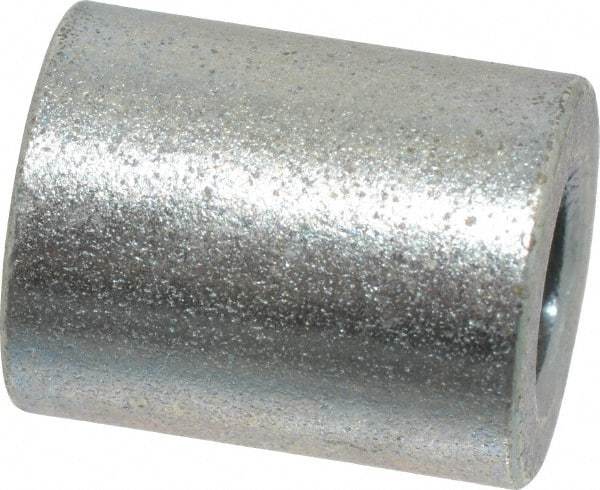 Electro Hardware - 0.257" ID x 1/2" OD, 1/4 Screw, Grade 2 Steel Female Unthreaded Circuit Board Spacer - Round Body, Zinc-Plated Finish, 5/8" OAL - Industrial Tool & Supply