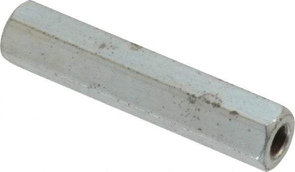 Electro Hardware - #6-32, 1-1/4" OAL, 1/4" Across Flats, Steel Hex Female Circuit Board Standoffs - 1-1/4" Body Length, Zinc-Plated Clear Chromate Finish - Industrial Tool & Supply