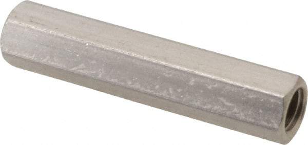 Electro Hardware - #10-32, 1-1/4" OAL, 1/4" Across Flats, Stainless Steel Hex Female Circuit Board Standoffs - 1-1/4" Body Length, Bright Finish - Industrial Tool & Supply