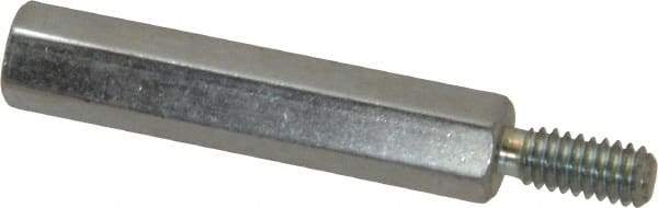 Electro Hardware - #8-32, 1-5/8" OAL, 1/4" Across Flats, Steel Hex Male/Female Circuit Board Standoffs - 7/16" Thread Depth, 1-1/4" Body Length, Zinc-Plated Clear Chromate Finish - Industrial Tool & Supply