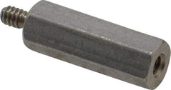 Electro Hardware - #4-40, 15/16" OAL, 1/4" Across Flats, Stainless Steel Hex Male/Female Circuit Board Standoffs - 1/4" Thread Depth, 3/4" Body Length, Bright Finish - Industrial Tool & Supply
