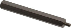 Electro Hardware - #4-40, 2-3/16" OAL, 1/4" Across Flats, Stainless Steel Hex Male/Female Circuit Board Standoffs - 1/4" Thread Depth, 2" Body Length, Bright Finish - Industrial Tool & Supply