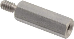 Electro Hardware - #6-32, 1" OAL, 1/4" Across Flats, Stainless Steel Hex Male/Female Circuit Board Standoffs - 3/8" Thread Depth, 3/4" Body Length, Bright Finish - Industrial Tool & Supply