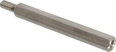 Electro Hardware - #8-32, 2-3/8" OAL, 1/4" Across Flats, Stainless Steel Hex Male/Female Circuit Board Standoffs - 7/16" Thread Depth, 2" Body Length, Bright Finish - Industrial Tool & Supply