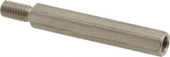 Electro Hardware - #10-32, 1-7/8" OAL, 1/4" Across Flats, Stainless Steel Hex Male/Female Circuit Board Standoffs - 1/2" Thread Depth, 1-1/2" Body Length, Bright Finish - Industrial Tool & Supply