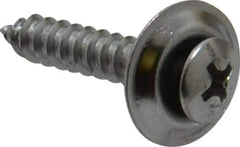 Value Collection - #10 Sems Oval Head Phillips Sheet Metal Screw - Steel, 1" OAL, Grade 2 - Industrial Tool & Supply