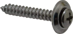 Value Collection - #10 Sems Oval Head Phillips Sheet Metal Screw - Steel, 1-1/4" OAL, Grade 2 - Industrial Tool & Supply