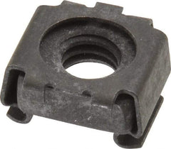 Value Collection - 5/16-18 Screw, 0.023 to 1/16" Thick, Spring Steel Cage Nut - 1/2" Center Edge, Black Phosphate Finish - Industrial Tool & Supply