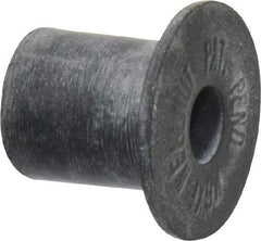 Au-Ve-Co Products - M6x1.00, 0.787" Diam x 0.051" Thick Flange, Rubber Insulated Rivet Nut - Metric Coarse Thread, Neoprene, 0.579" Long x 1/2" Body Diam, 0.63" OAL - Industrial Tool & Supply