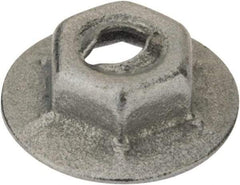 Value Collection - 1/8" Hole Diam, 17/32" OD, 5/16" Width Across Flats Washer Lock Nut - Zinc-Plated Spring Steel, For Use with Non Threaded Fasteners - Industrial Tool & Supply
