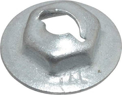 Value Collection - 5/32" Hole Diam, 9/16" OD, 3/8" Width Across Flats Washer Lock Nut - Zinc-Plated Spring Steel, For Use with Non Threaded Fasteners - Industrial Tool & Supply