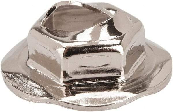 Value Collection - 6" Hole Diam, 18mm OD, 11mm Width Across Flats Washer Lock Nut - Zinc-Plated Spring Steel, For Use with Non Threaded Fasteners - Industrial Tool & Supply