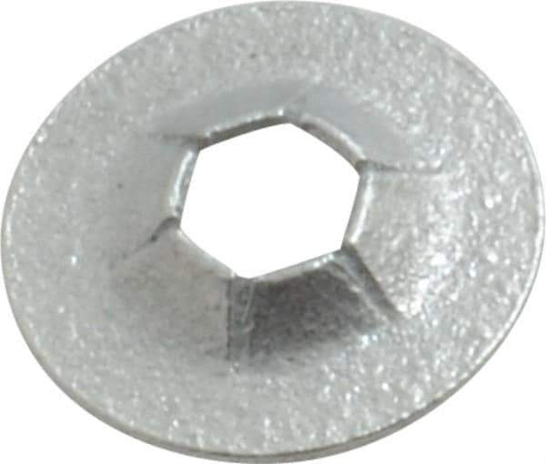 Value Collection - 3/8" OD, Spring Steel Push Nut - Zinc-Plated, 1/8" Shaft Diam - Industrial Tool & Supply