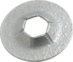 Value Collection - 3/8" OD, Spring Steel Push Nut - Zinc-Plated, 1/8" Shaft Diam - Industrial Tool & Supply