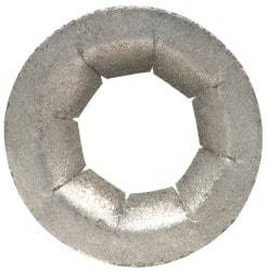 Au-Ve-Co Products - 17/32" OD, Spring Steel Push Nut - Zinc-Plated, 1/4" Shaft Diam - Industrial Tool & Supply