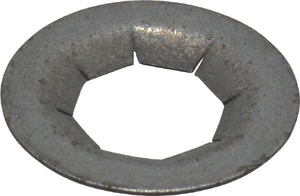 Value Collection - 5/8" OD, Spring Steel Push Nut - Zinc-Plated, 5/16" Shaft Diam - Industrial Tool & Supply