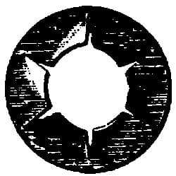 Value Collection - M14x2.00 Screw, 25mm OD, Spring Steel Push Nut - Black Phosphate - Industrial Tool & Supply