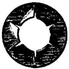 Value Collection - M14x2.00 Screw, 25mm OD, Spring Steel Push Nut - Black Phosphate - Industrial Tool & Supply