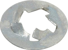 Value Collection - 1/4" Screw, 1/2" OD, Spring Steel Push Nut - Zinc-Plated - Industrial Tool & Supply