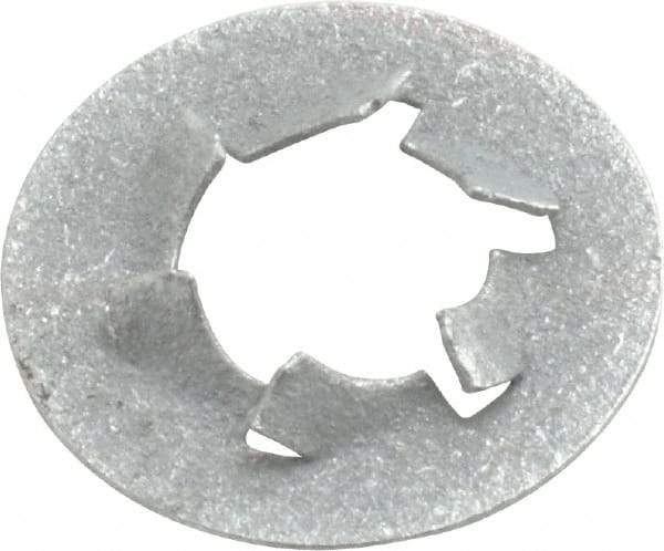 Value Collection - 3/8" Screw, 25/32" OD, Spring Steel Push Nut - Zinc-Plated - Industrial Tool & Supply