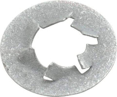 Value Collection - 3/8" Screw, 25/32" OD, Spring Steel Push Nut - Zinc-Plated - Industrial Tool & Supply