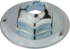 Value Collection - #12-24, 3/4" OD, 3/8" Width Across Flats Washer Lock Nut - Zinc-Plated Spring Steel, For Use with Threaded Fasteners - Industrial Tool & Supply