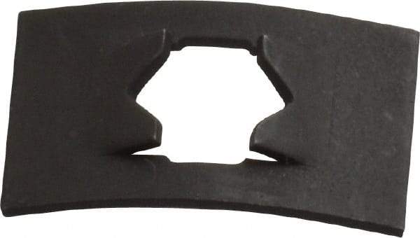 Value Collection - 3/8" Long x 5/8" Wide, Rectangular Speed Nut - 3/16" Hole Diam, Spring Steel, Black Phosphate Finish, For Nonthreaded Fasteners - Industrial Tool & Supply