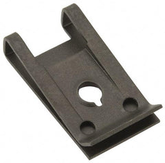 Value Collection - #10 Screw, 0.025 to 1/8" Thick, Spring Steel Standard U Nut - 9/16" Center Edge, Black Phosphate Finish - Industrial Tool & Supply